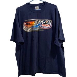 Men tee shirt Daytona 500 navy shirt. 2009. Collectible 2XL
